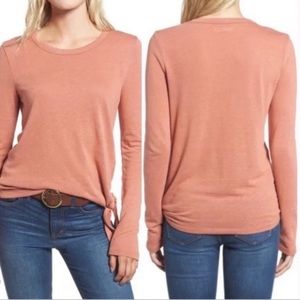 MADEWELL rust long sleeved tie shirt